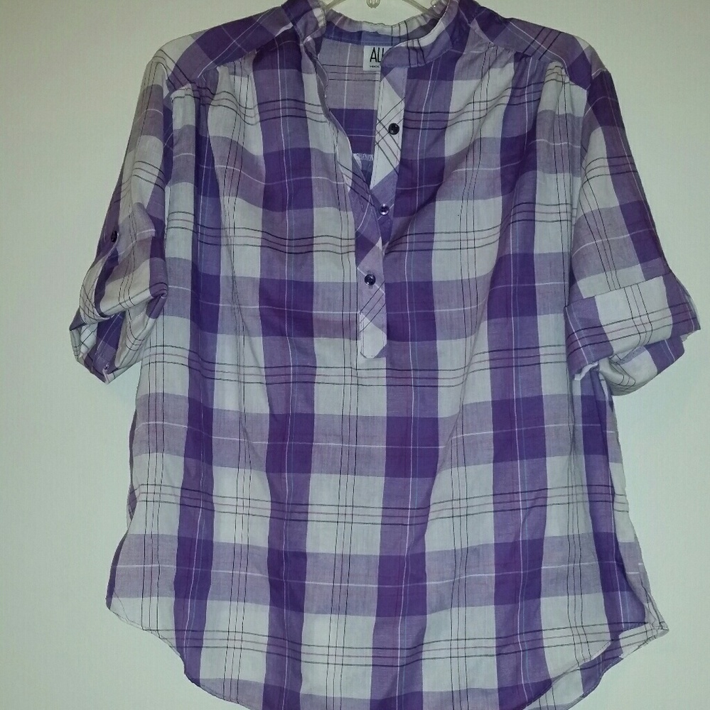 **SOLD** Allana Purple and White Shirt